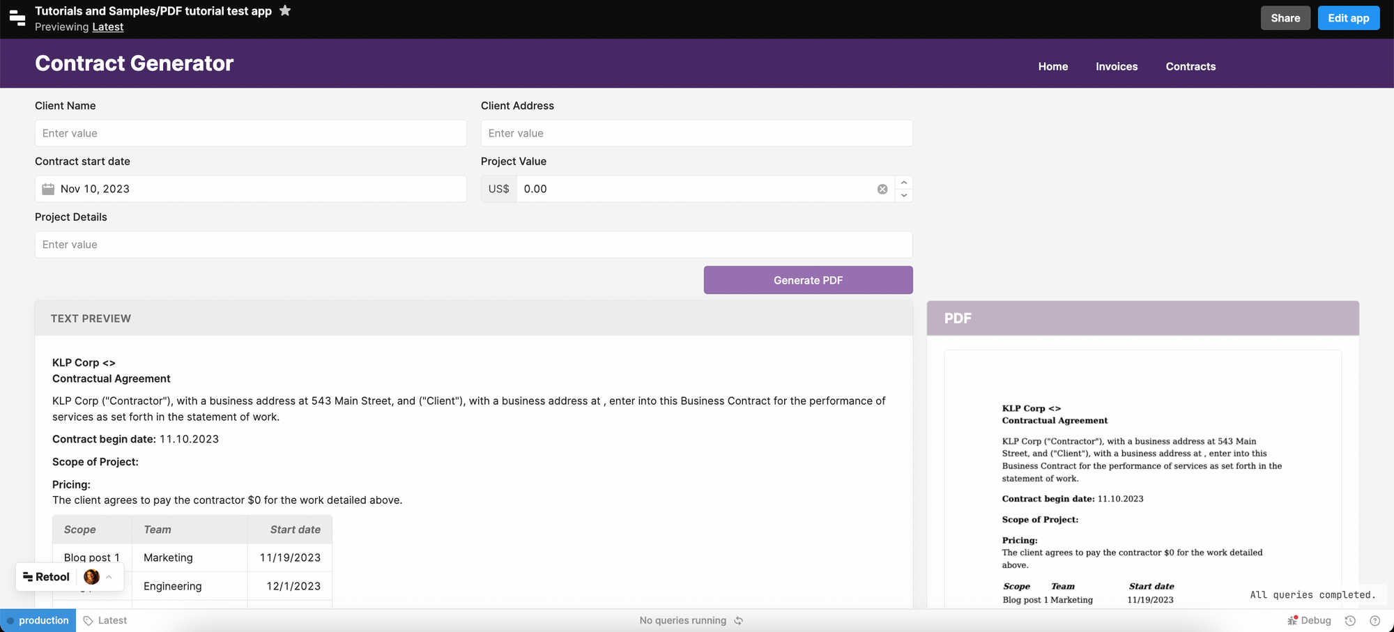 Creating PDFs in Retool (4+ methods, updated for 2023)