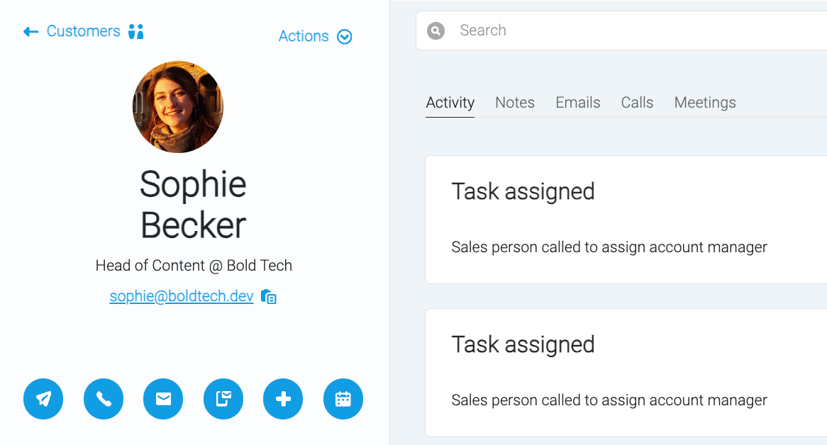 Hubspot-inspired UI: CRM Template (Retool UI inspiration & template)