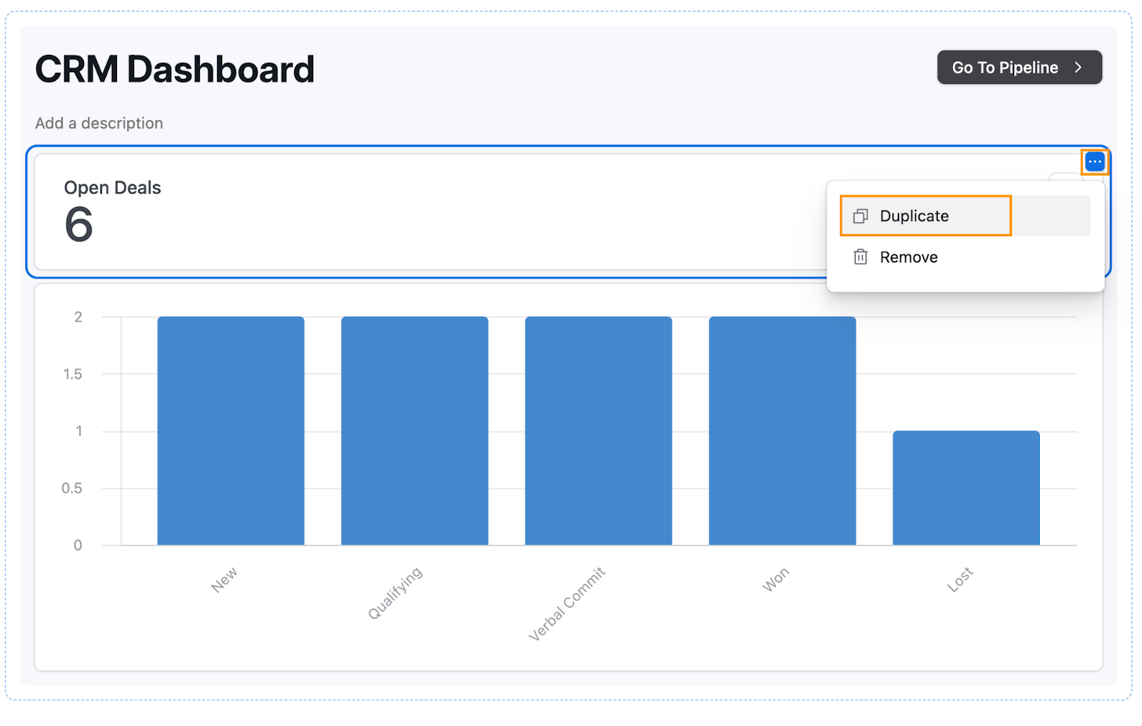 How to duplicate a Number element in an Airtable dashboard interface.