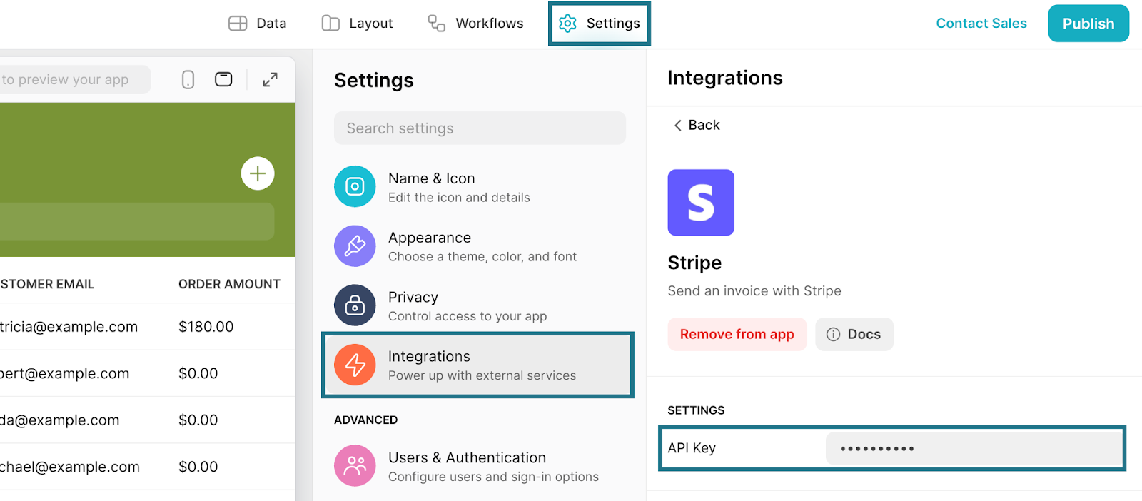 How to add an API key to a Glide app.