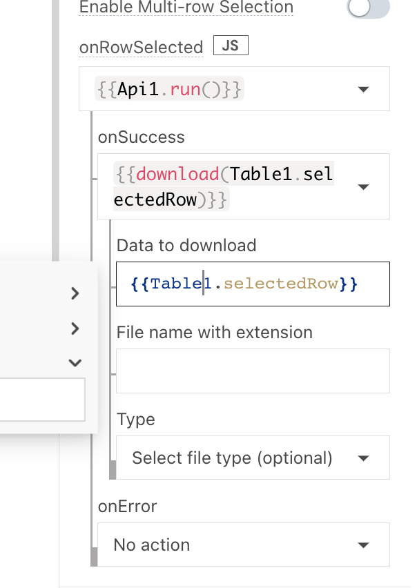 Customization options in Appsmith.