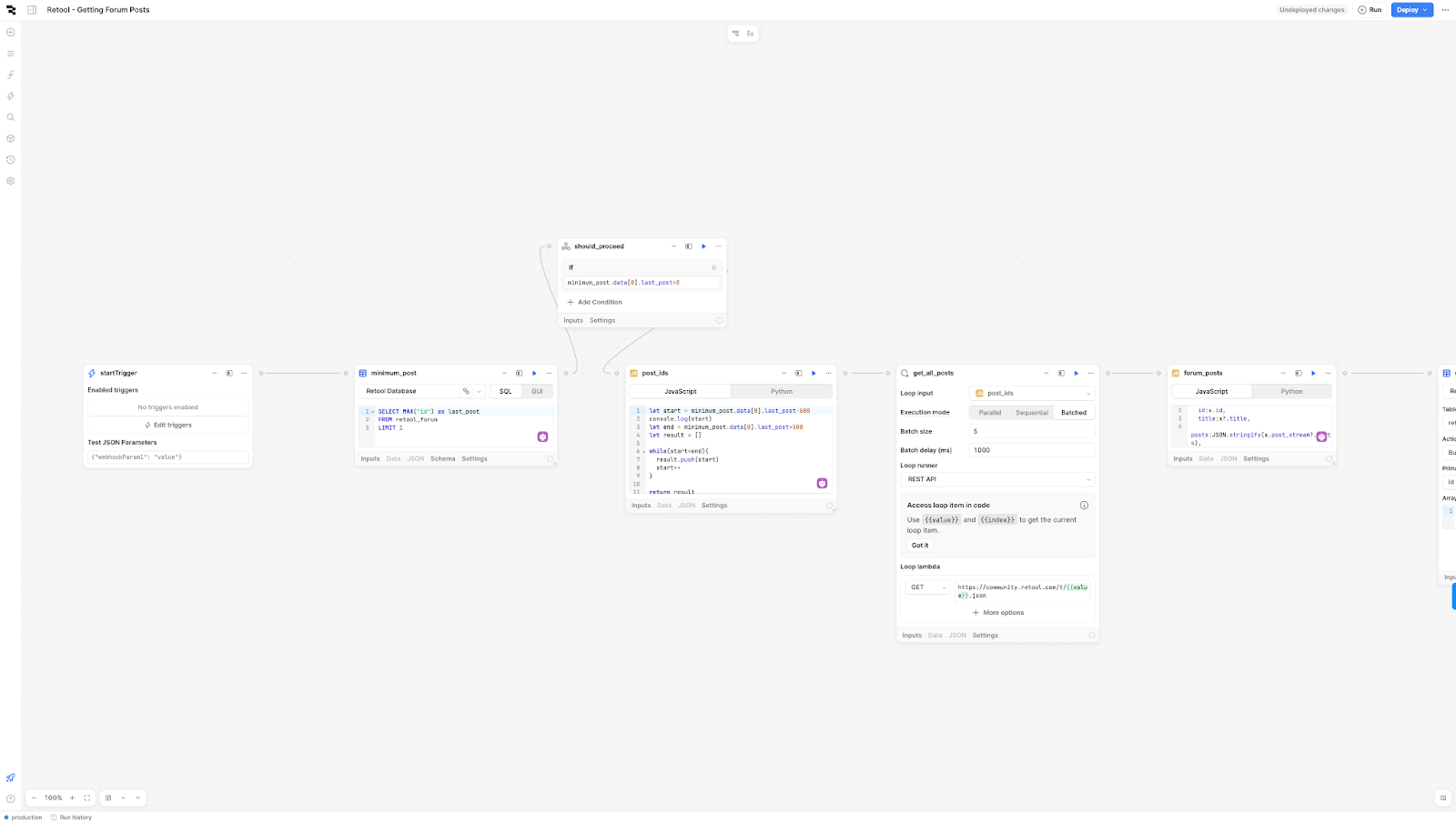 A Retool workflow.