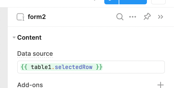 Data connection to form in Retool