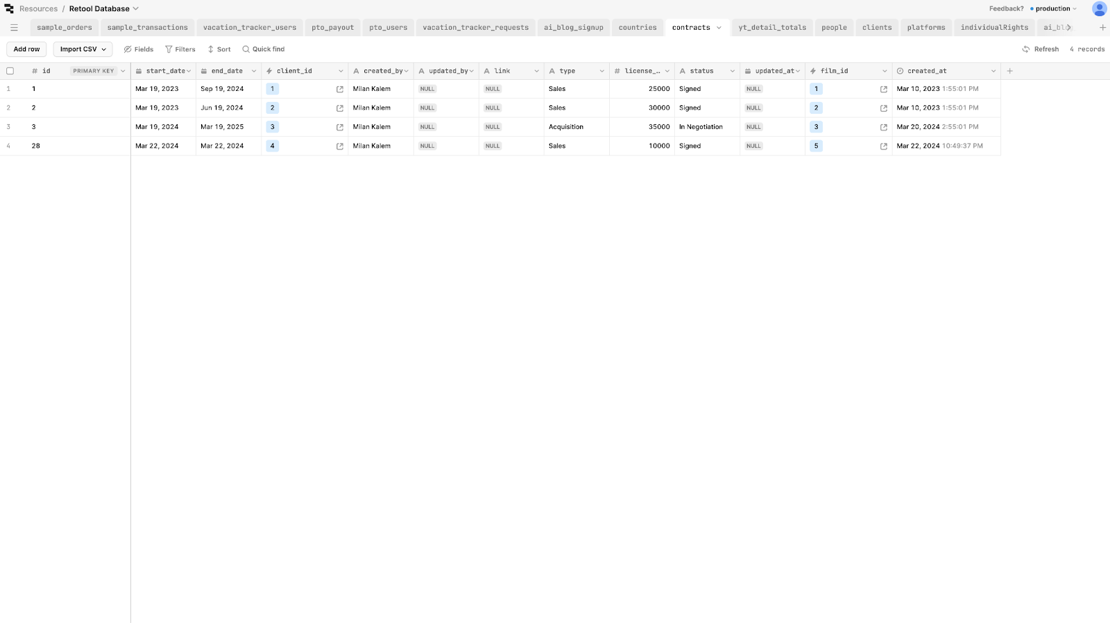 The Retool Database (DB)