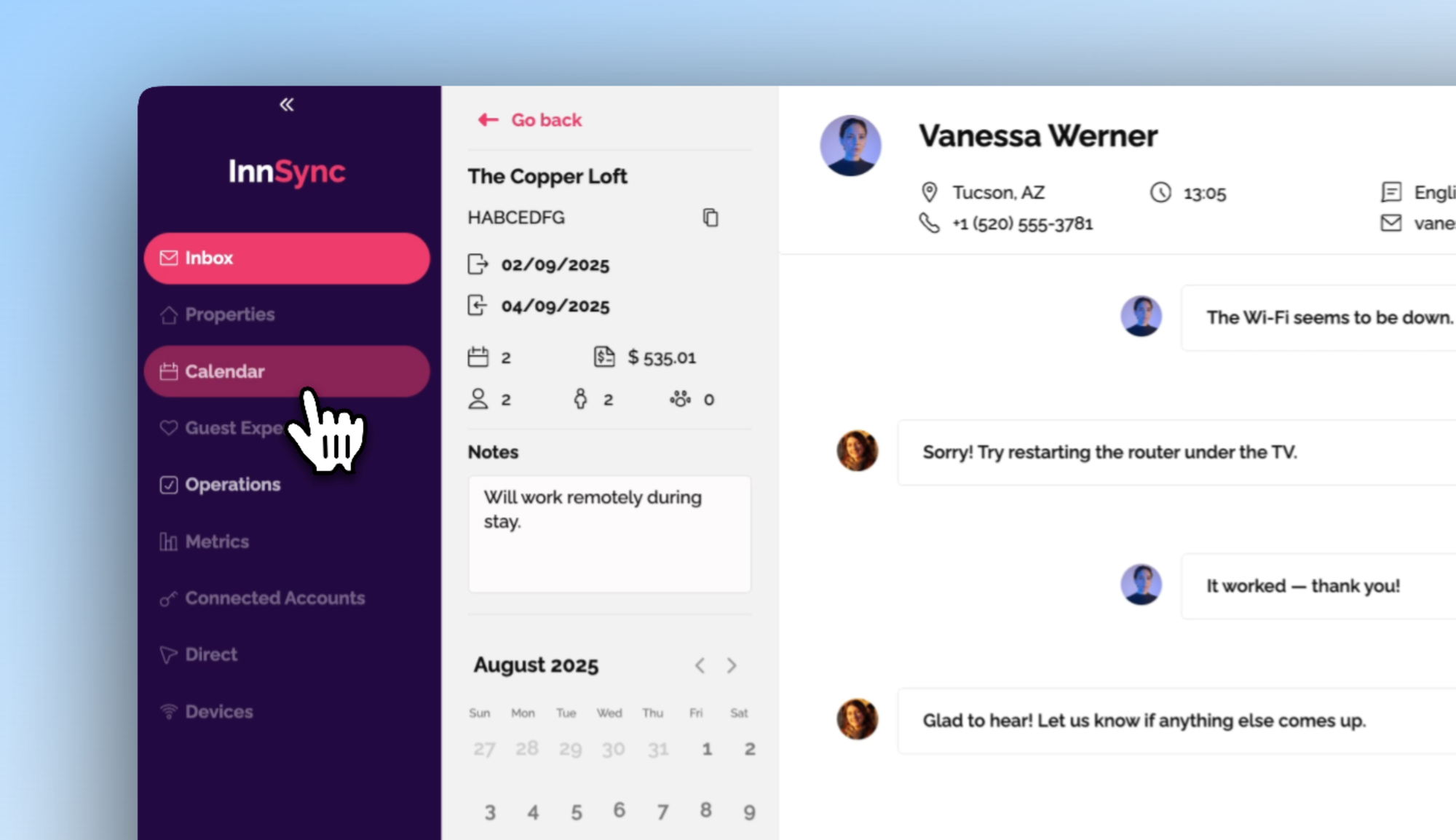 Hospitable template - building a property management portal in Retool