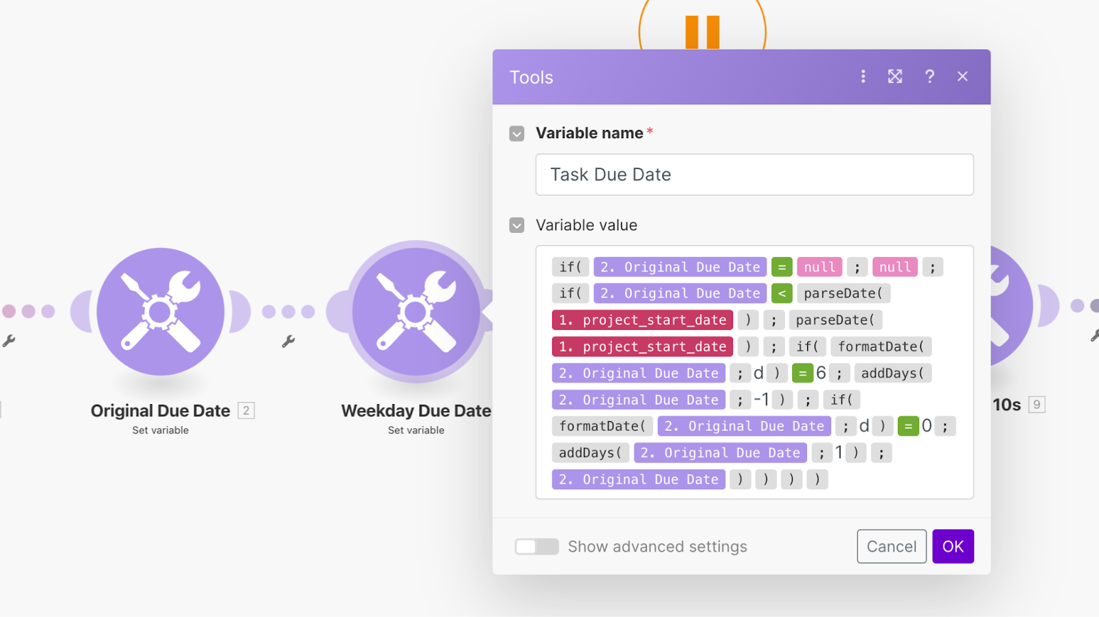 Some more complex code in make using their native language