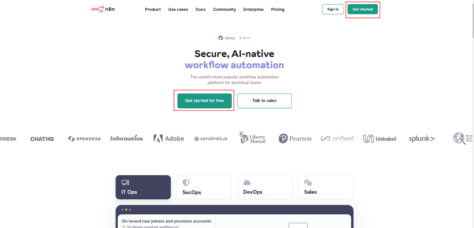 Get started with n8n: create an account