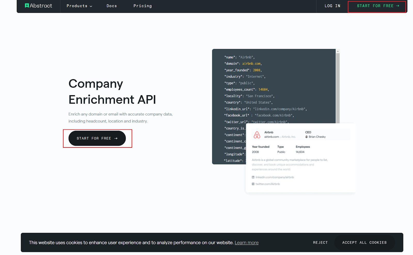 Set up Abstract homepage
