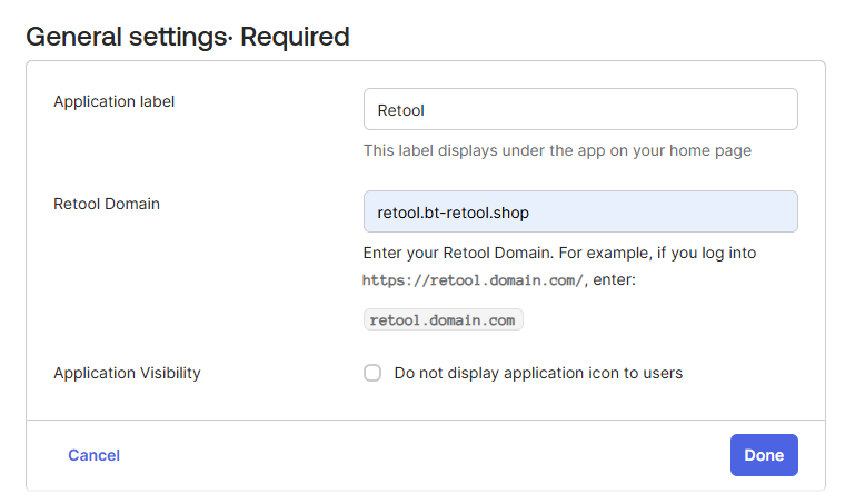 Okta Retool configuration